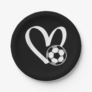 Fußball-Herz Pappteller