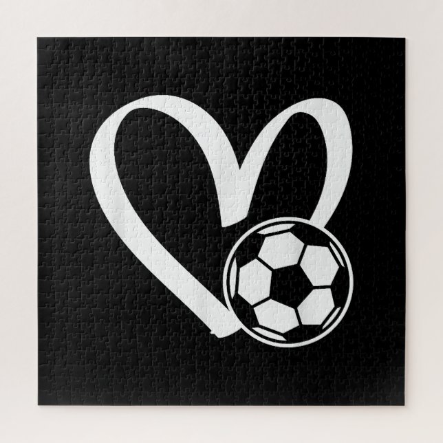 Fußball Herz Puzzle (Vertikal)