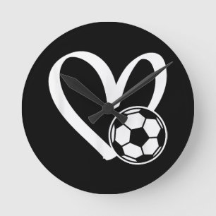 Fußball-Herz Runde Wanduhr