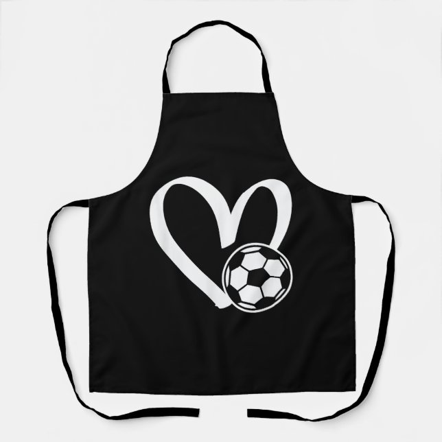 Fußball-Herz Schürze (Vorderseite)