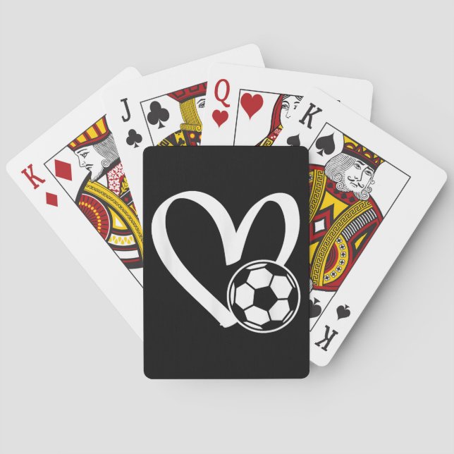 Fußball-Herz Spielkarten (Rückseite)