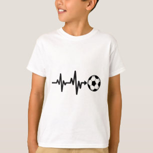 Fußball Herzschlag Footbyll Puls Design T-Shirt
