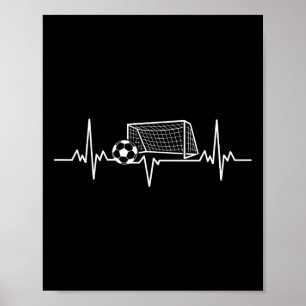 Fußball Herzschlag Footll Liebhaber Ll, Netzfreque Poster