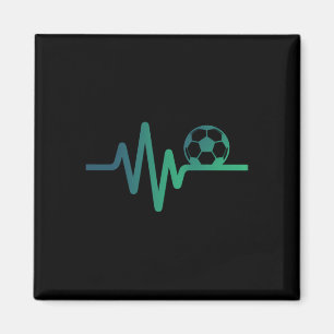 Fußball Herzschlag Linie Fußll Liebesgeschenk Magnet