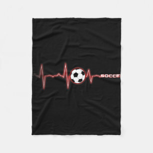 Fußball Herzschlag-Shirt - Fußball Ll Herzschlag Fleecedecke
