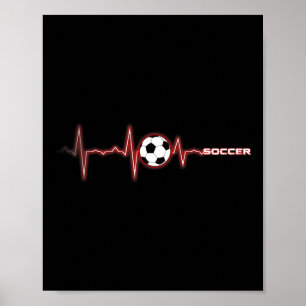 Fußball Herzschlag-Shirt - Fußball Ll Herzschlag Poster