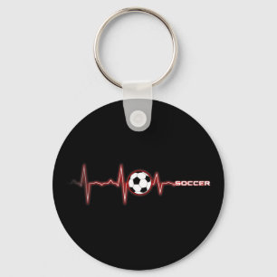 Fußball Herzschlag-Shirt - Fußball Ll Herzschlag  Schlüsselanhänger