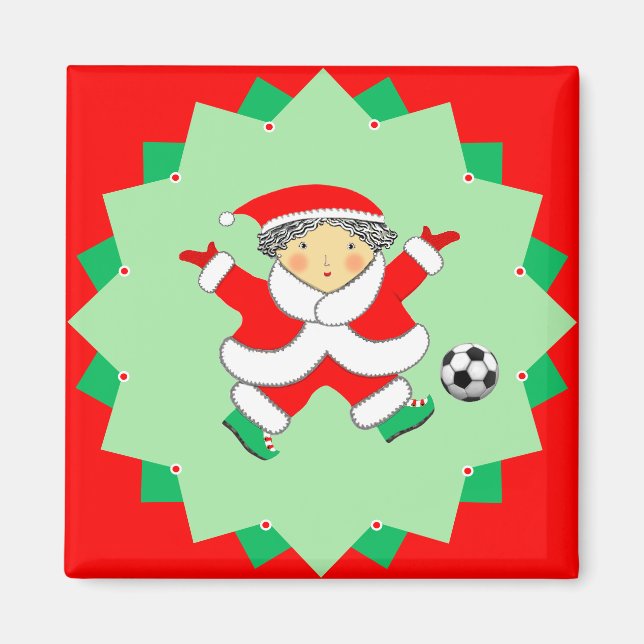 Fußball-Holiday-Geschenk Kleine Geschenke Magnet (Vorne)