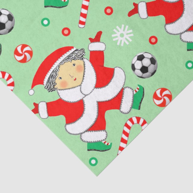 Fußball-Holiday-Geschenk Seidenpapier (Detail)
