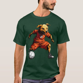 Fußball Hund Freund Mädchen T-Shirt