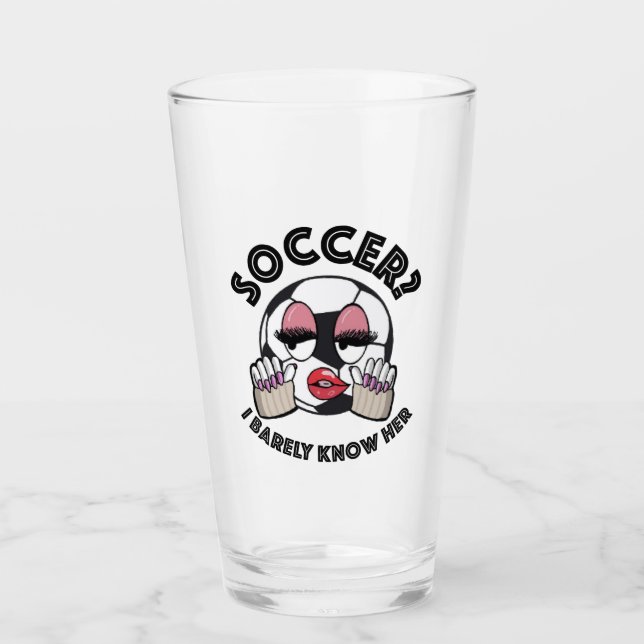 Fußball? Ich kenne ihr Bierglas kaum Glas (Vorderseite)
