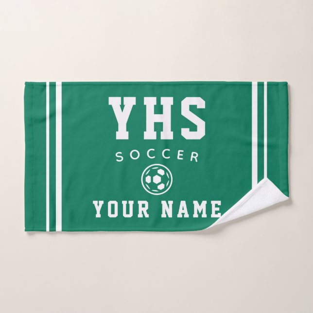 Fußball Ikone, Benutzerdefinierter Name & Schule,  Handtuch (Handtuch)
