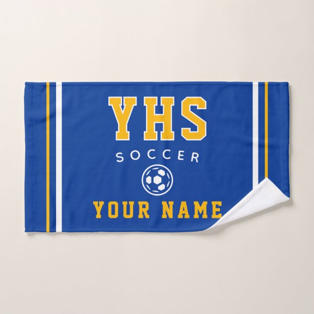 Fußball Ikone, Benutzerdefinierter Name & Schule,  Handtuch (Handtuch)