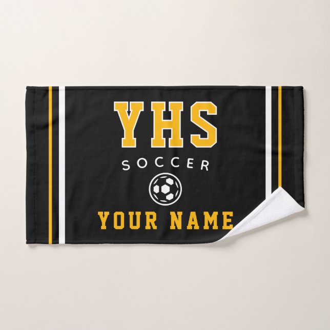 Fußball Ikone, Benutzerdefinierter Name & Schule,  Handtuch (Handtuch)