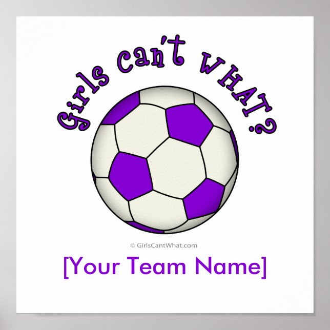 Fußball im Lila Poster (Vorne)