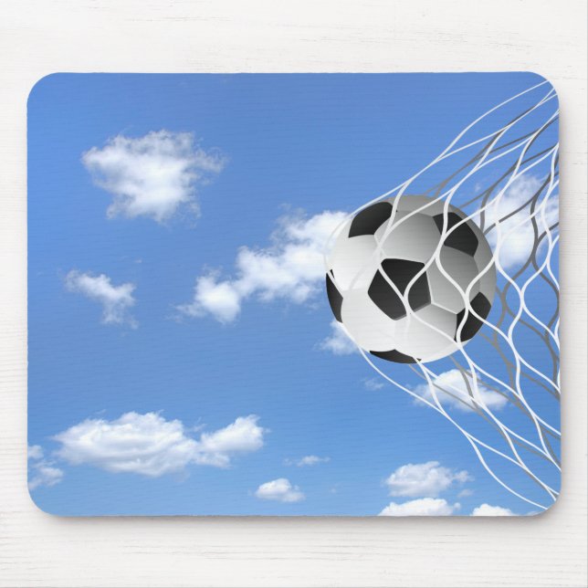 Fußball im Netz Mousepad (Vorne)