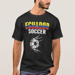 Fußball im Netz von Ecuador  Ecuadorean Fußballanh T-Shirt
