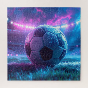 Fußball im Stadion Extremwetter Puzzle