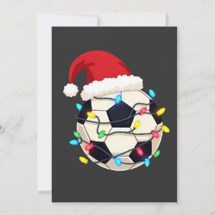 Fußball im Weihnachtslicht ummantelt Fußball-Spiel Save The Date