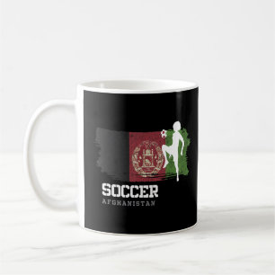 Fußball in Afghanistan Flag Fußball Womens Soccer  Kaffeetasse
