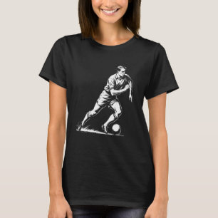 Fußball in Bewegung Pixel-Art-Design T-Shirt