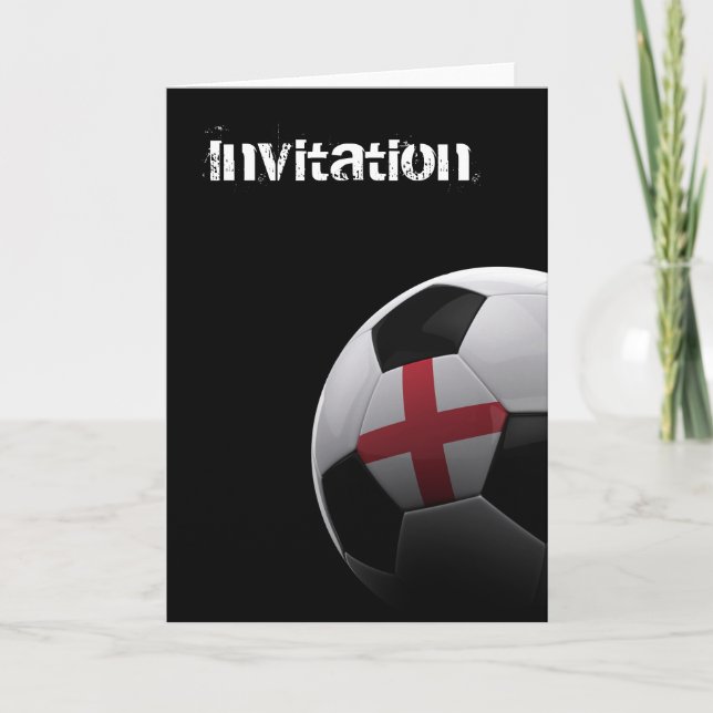 Fußball in England Einladung (Vorderseite)