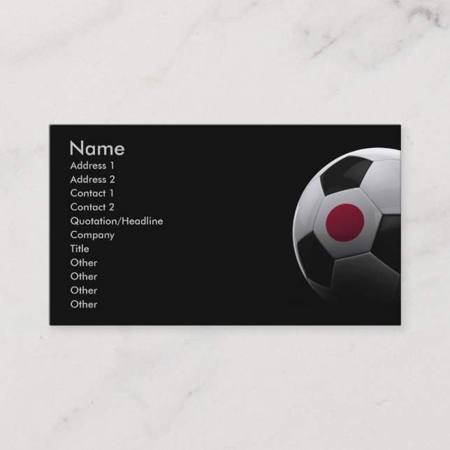 Fußball in Japan Visitenkarte (Vorderseite)