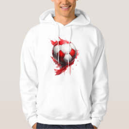 Fußball in Österreichischen Flaggenfarben, name Hoodie