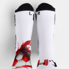Fußball in Österreichischen Flaggenfarben, name Socken