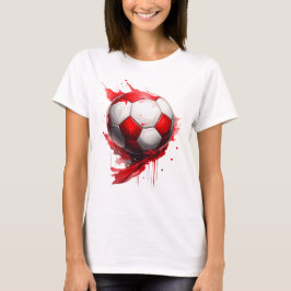 Fußball in Österreichischen Flaggenfarben, name T-Shirt
