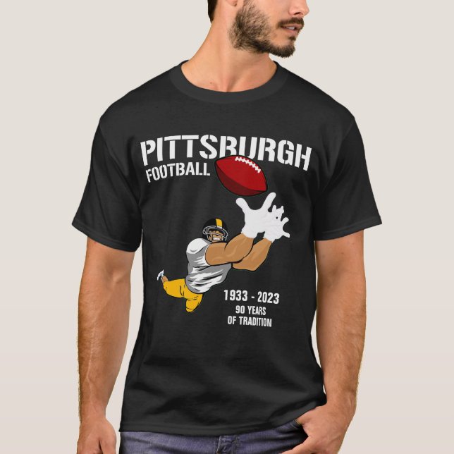 Fußball in Pittsburgh - Retro 2023 T-Shirt (Vorderseite)