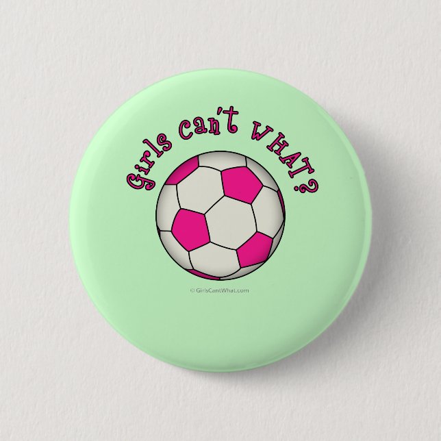 Fußball in Rosa Button (Vorderseite)