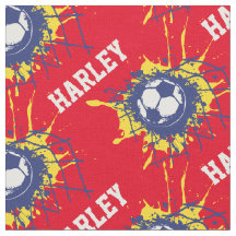 Fußball individuelle Name Muster Stoff
