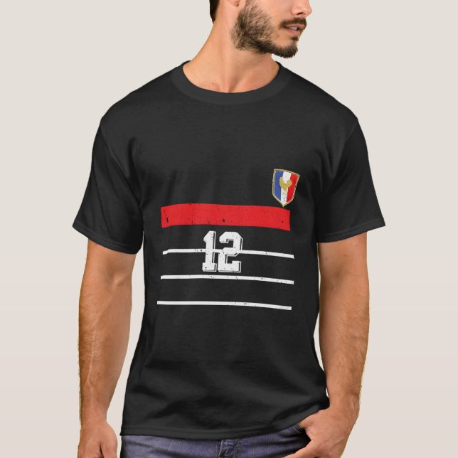 Fußball Inspiriert Frankreich T-Shirt (Vorderseite)