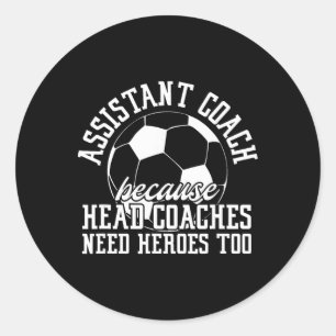 Fußball Instant Coach, weil Cheftrainer Helden bra Runder Aufkleber