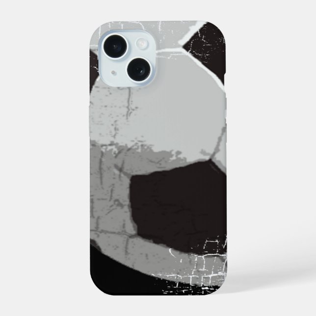 Fußball iPhone 15 Hülle (Rückseite)