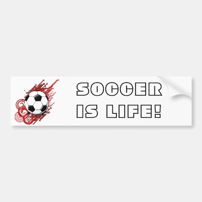 FUSSBALL IST LEBEN! AUTOAUFKLEBER (Vorne)