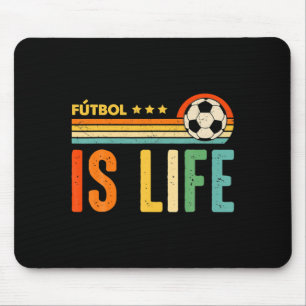 Fußball Ist Leben Fußball Fan Fußball Lustig Retro Mousepad
