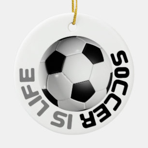 Fußball ist Leben Keramik Ornament