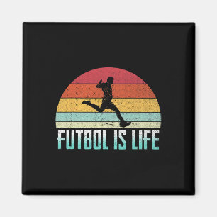 Fußball ist Leben Retro Vintage Fußballspieler Kos Magnet