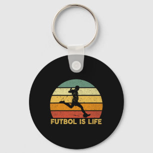 Fußball ist Leben Retro Vintage Fußballspieler Kos Schlüsselanhänger