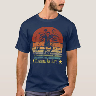 Fußball Ist Leben Vintage Fußballspieler Sport Fuß T-Shirt
