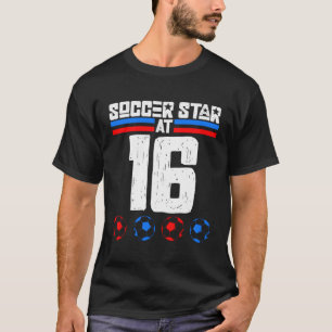 Fußball ist mein Fußballstar bei 16 Fußball T-Shirt