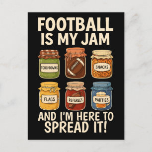 Fußball ist mein Jam - Spieltag Spaß Design Feiertagspostkarte