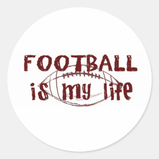 Fußball ist mein Leben Runder Aufkleber