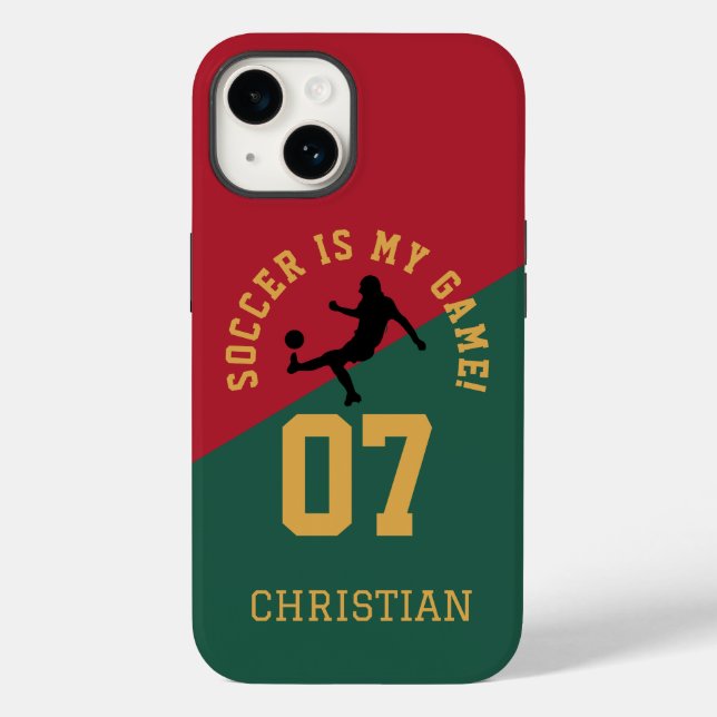 Fußball ist mein Spiel | Sportteam Jersey Inspirie Case-Mate iPhone Hülle (Rückseite)