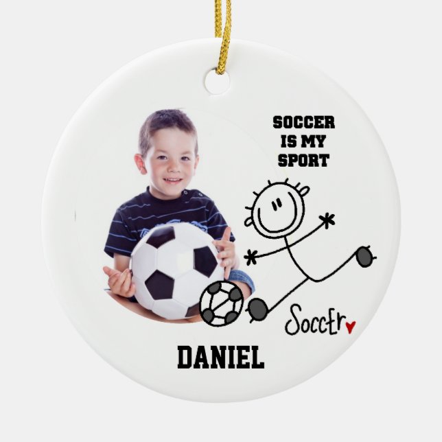 Fußball ist mein Sport Foto Ornament (Vorne)