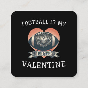 Fußball ist mein Valentine Quadratische Visitenkarte