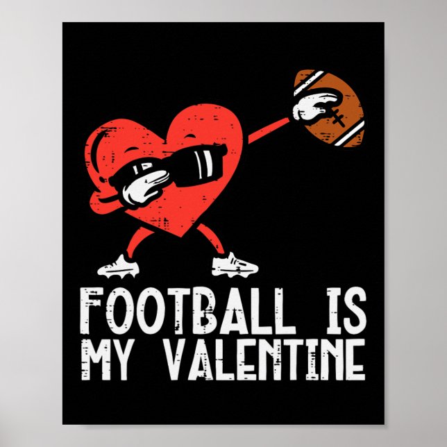 Fußball ist mein Valentiner Herzschrittmacher Kind Poster (Vorne)