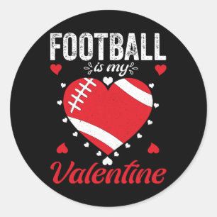 Fußball ist mein Valentinherz Runder Aufkleber